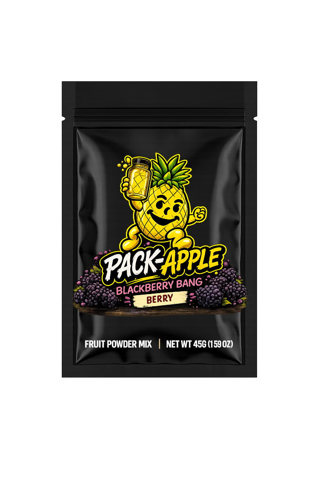 Pack-Apple Blackberry Bang fruit powder mix pack