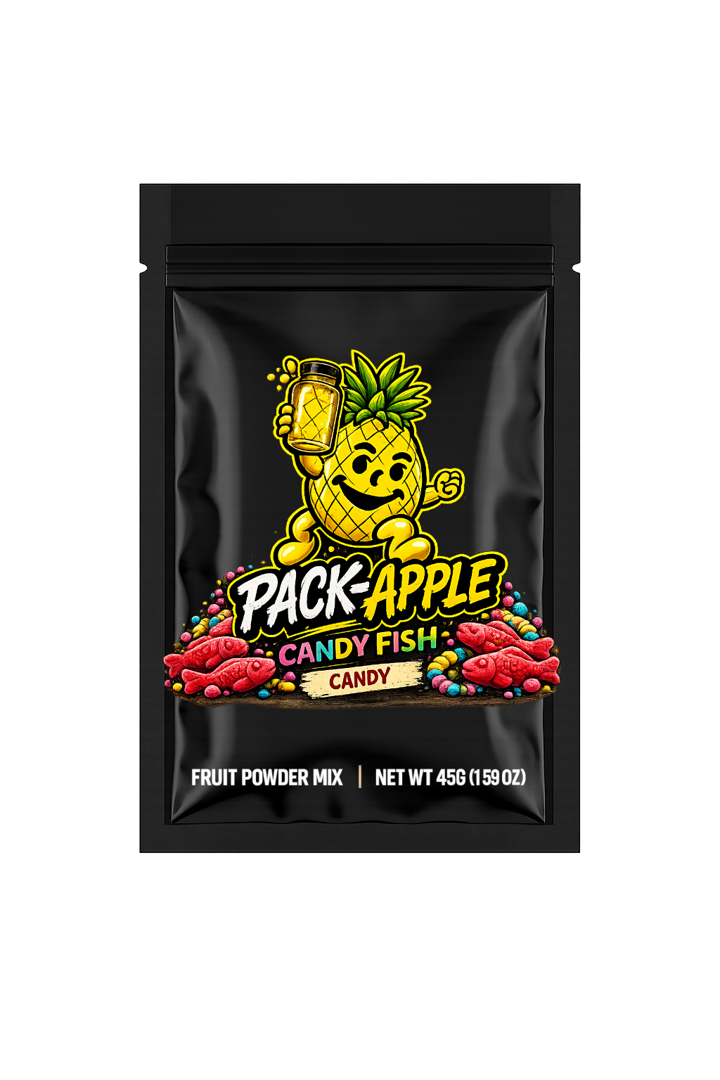 Pack-Apple Candy Fish fruit powder mix pack