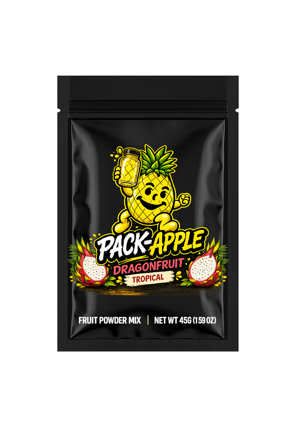 Pack-Apple Dragonfruit fruit powder mix pack